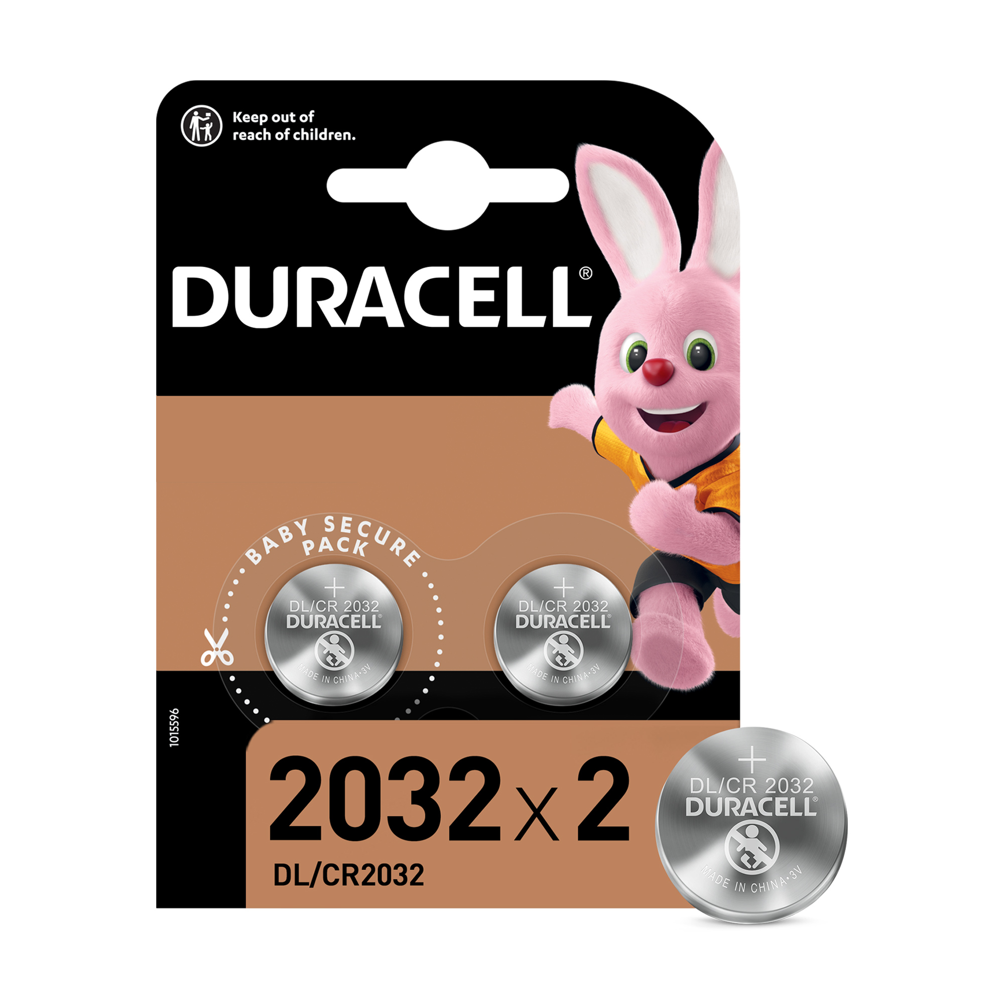 Літієва батарейка Duracell 3V 2032 монетного типу, 2 шт
